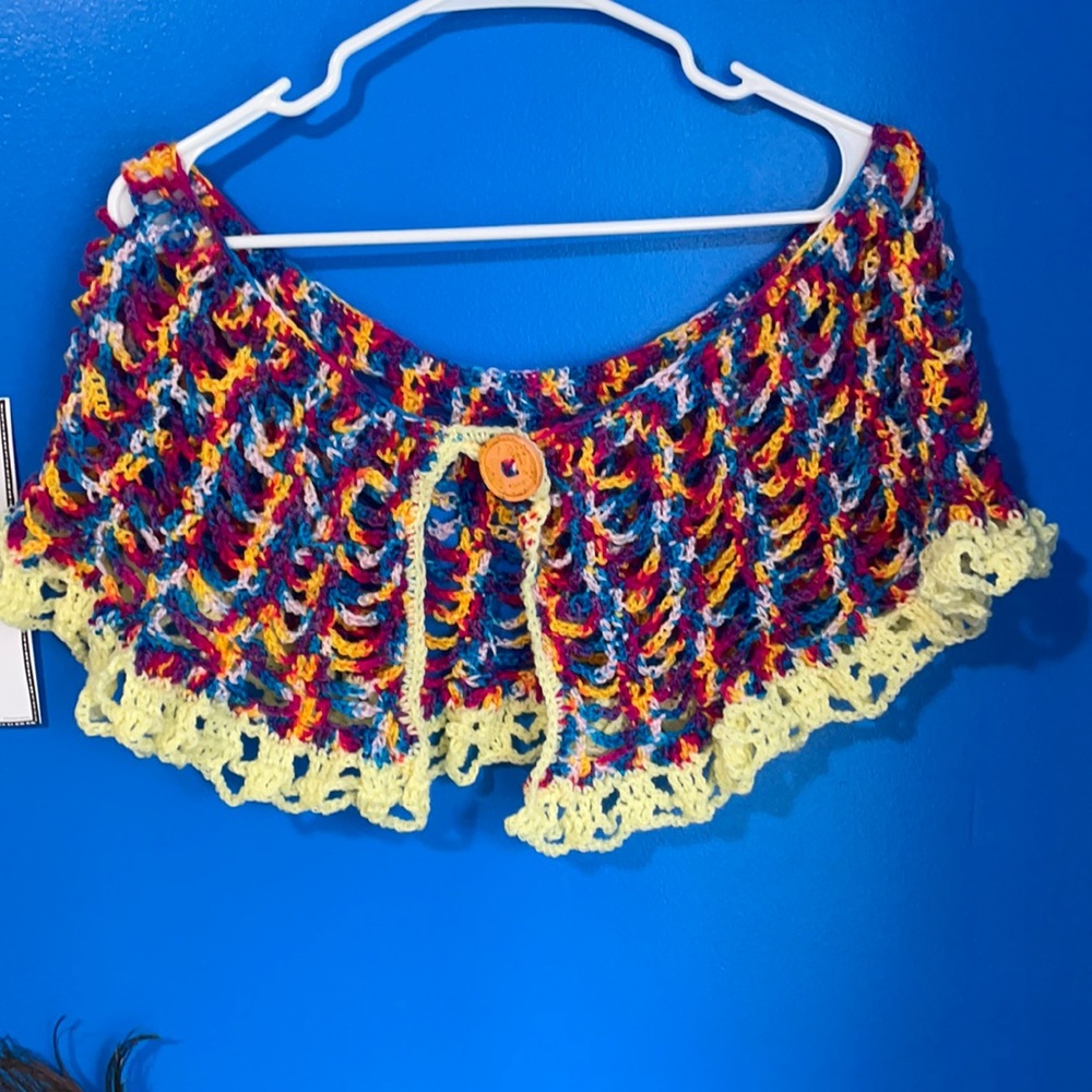 Beautiful Colorful crocheted Wrap. Handcrafted with Love ❤️